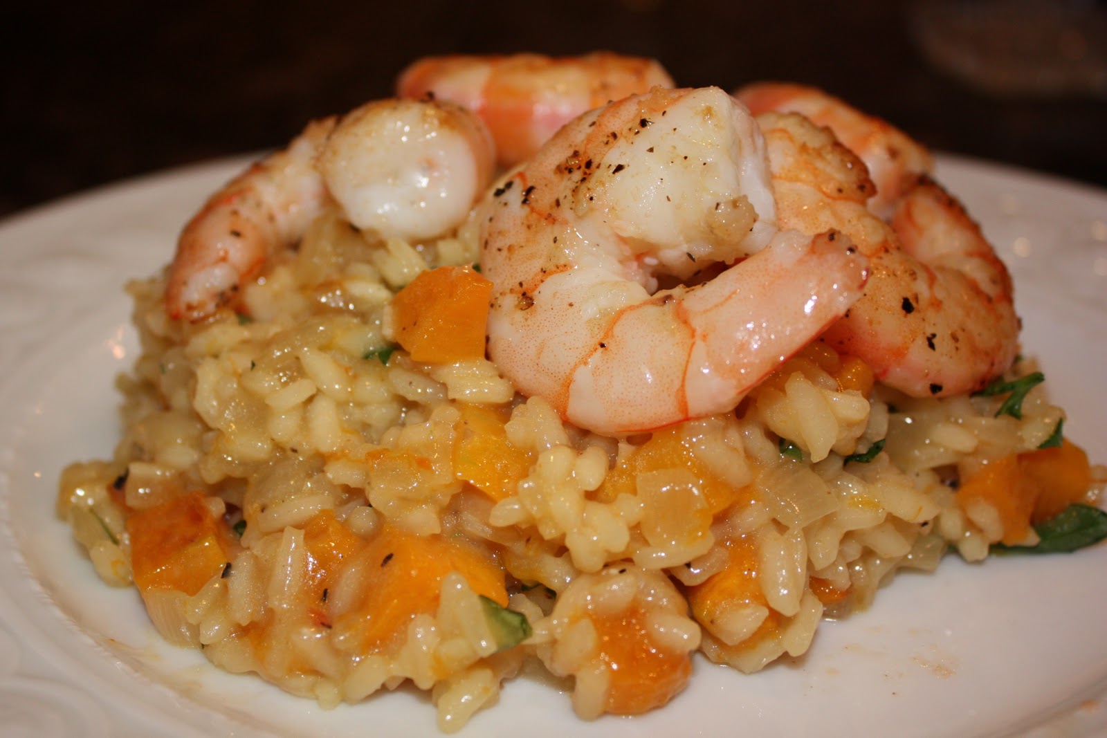 Butternut Squash And Saffron Risotto With Shrimp Lindsey Mcclave This post is sponsored by the shrimp council. lindsey mcclave