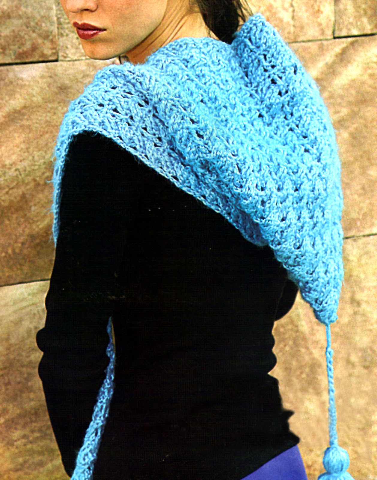 bufanda crochet lana gruesa