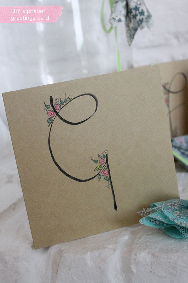 DIY alphabet greetings cards Lotts and Lots Making the everyday