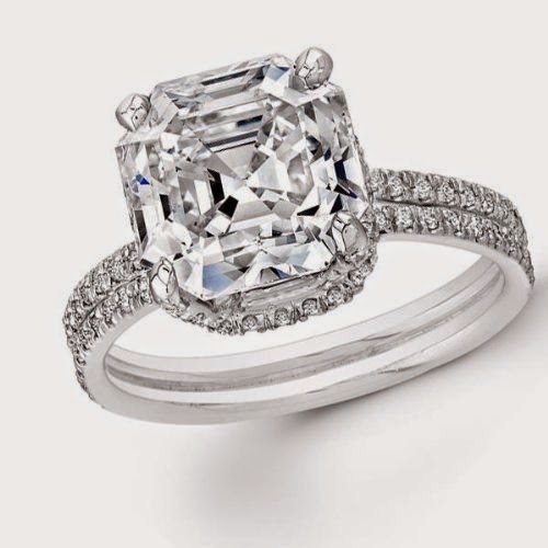 asscher cut engagement ring