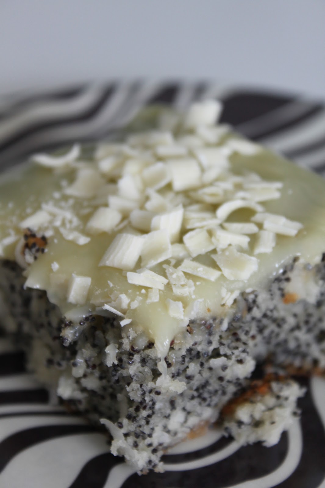 happenstance home Yogurt Poppy Seed Cake With White Chocolate Ganache