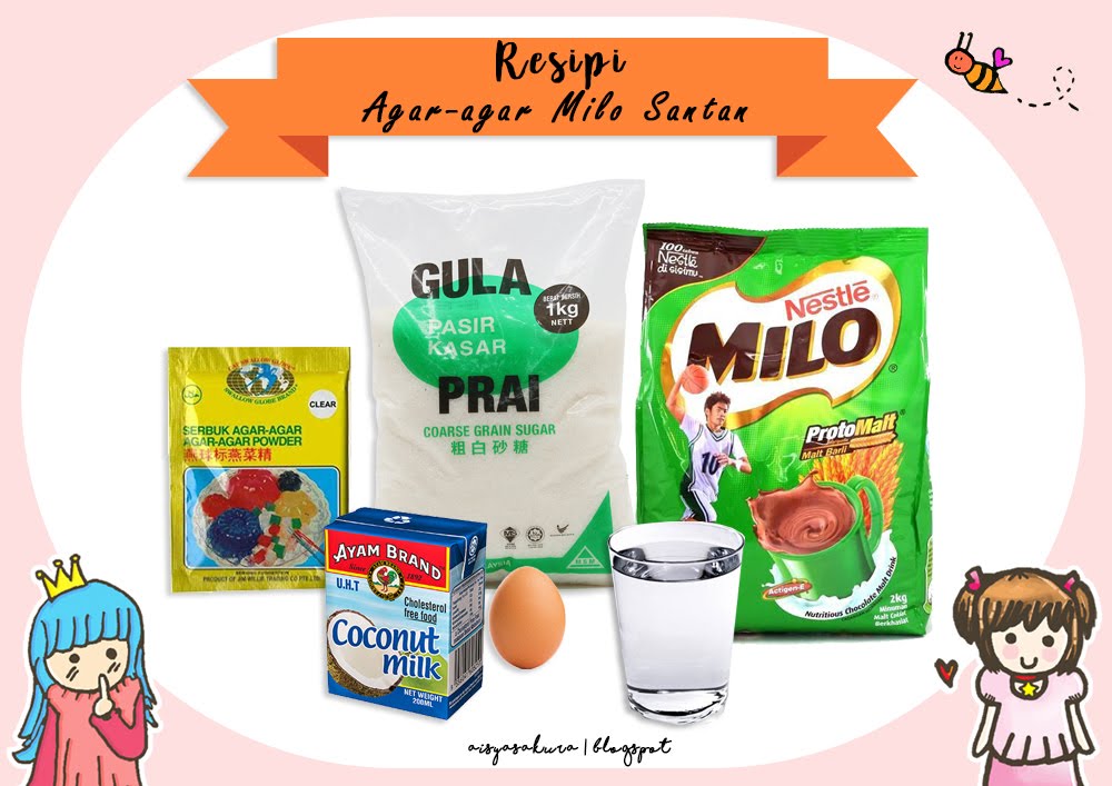Resipi Agar Agar Milo Santan Aisyasakura