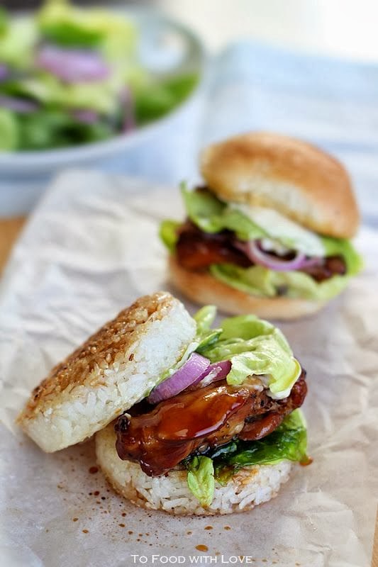 food Japanese Recipes Chicken Burger Teriyaki