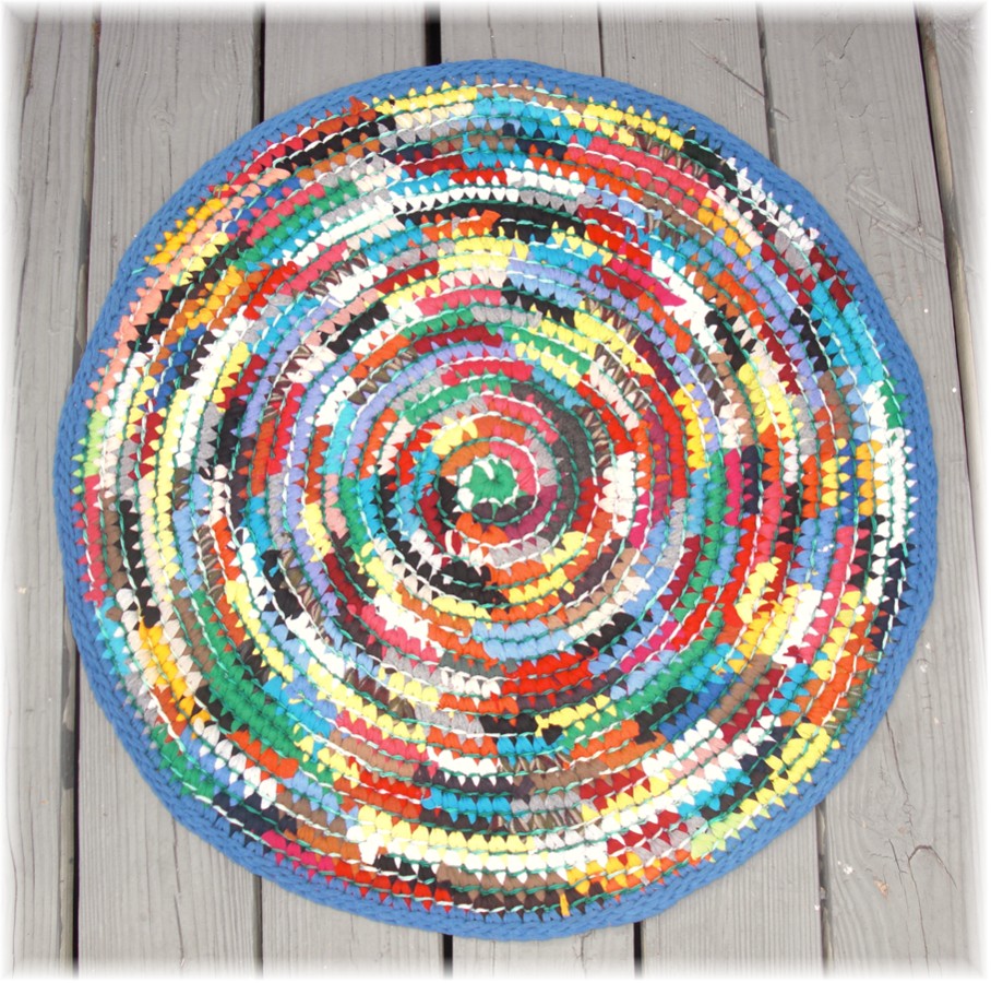 Debs Crochet My Crochet Today Round Rag Rug 28 inches