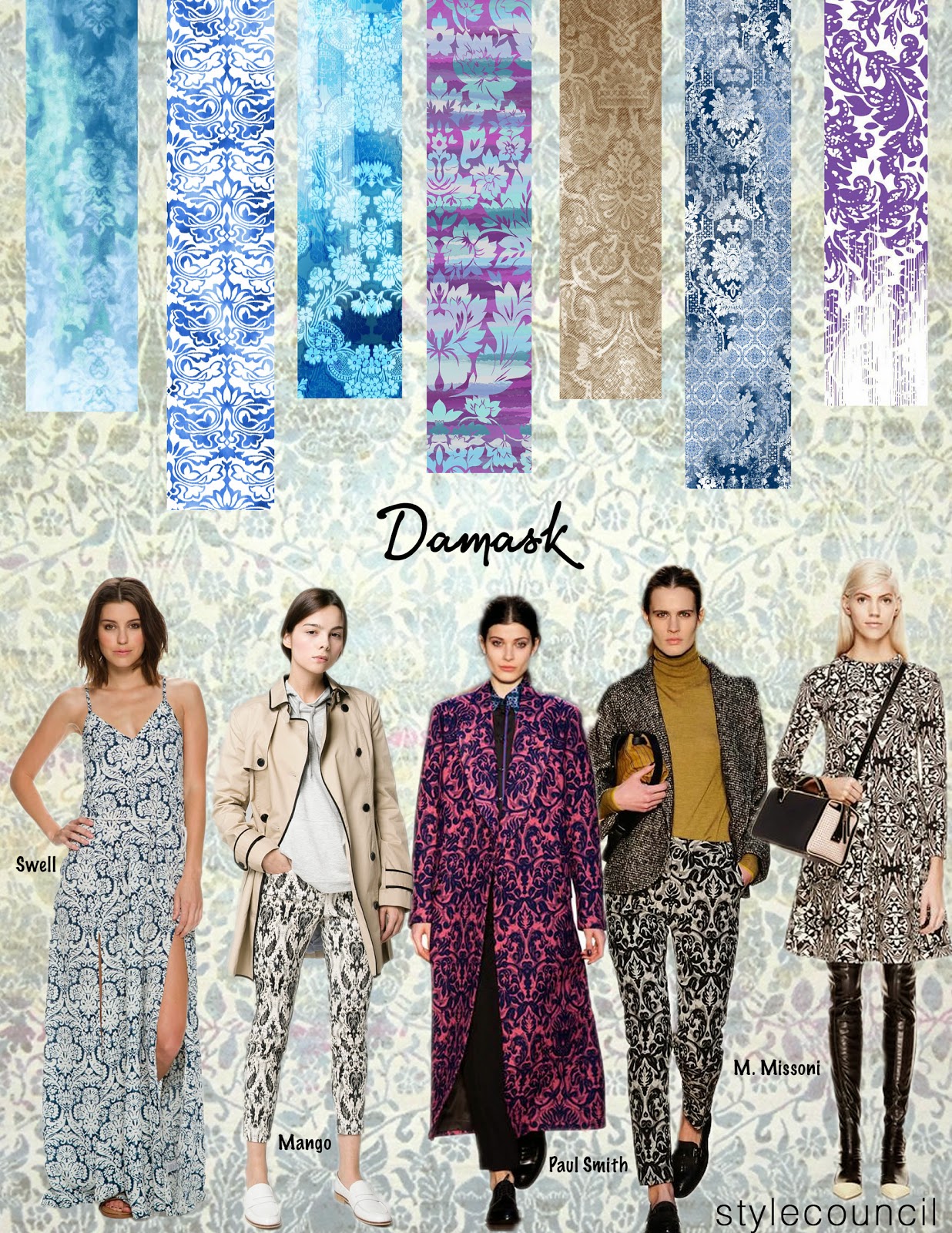 Style Council Damask Done Modern!