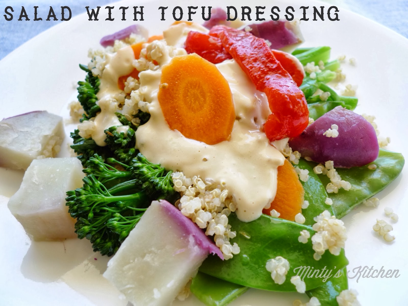 Minty's Kitchen Tofu Dressing on Salad