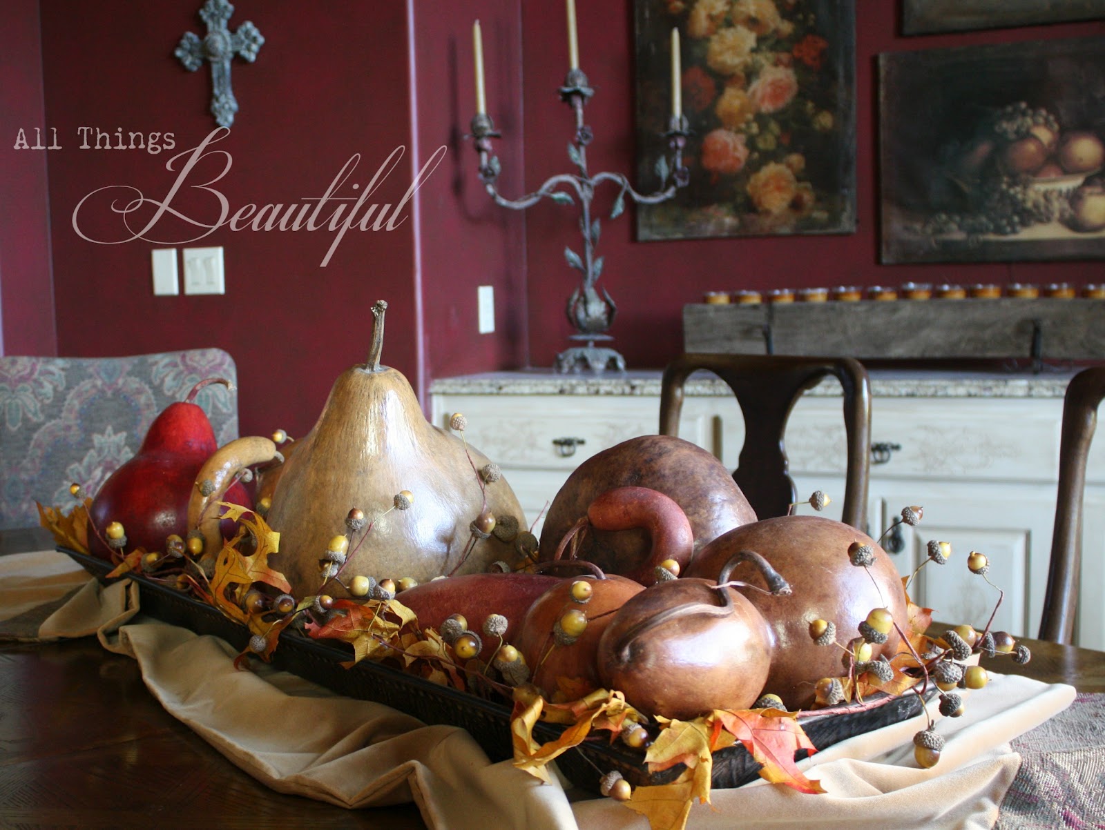All Things Beautiful Using {Gourds} in Fall Table Decor