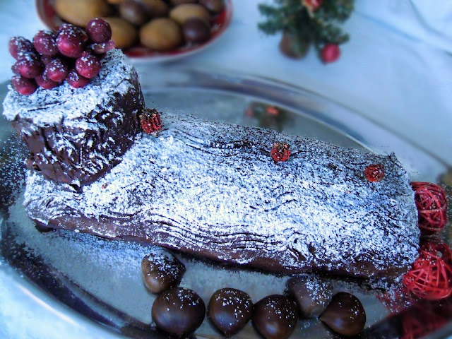 Tronco De Navidad Con Crema De Castañas Y Chocolate.
