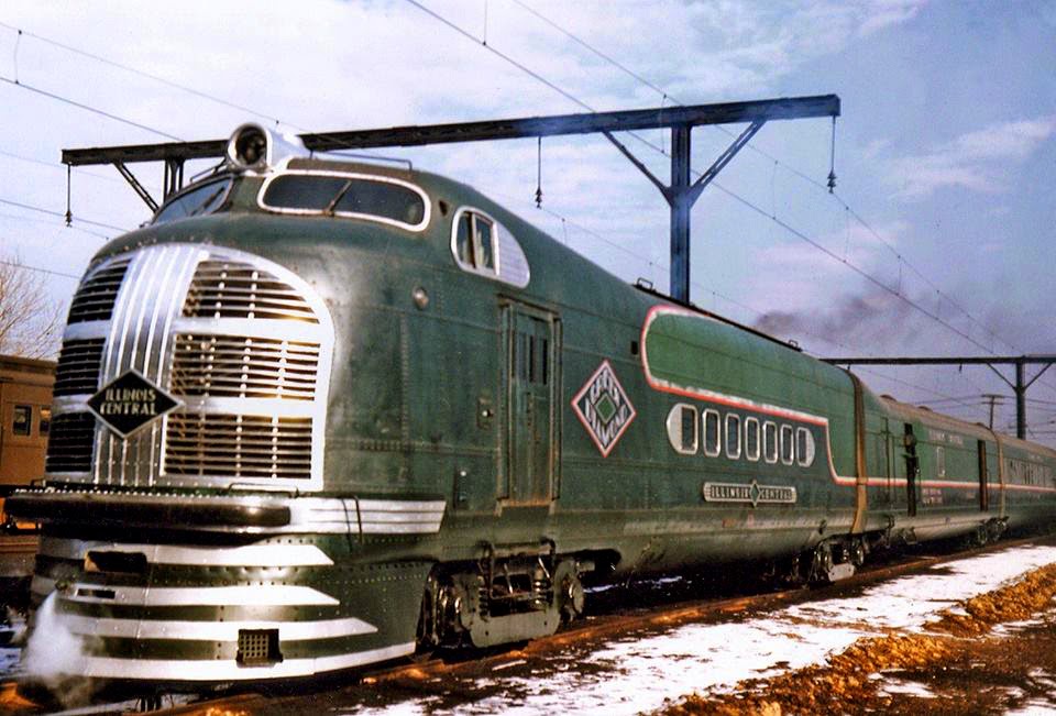 Just A Car Guy Illinois Central Green Diamond streamliner,