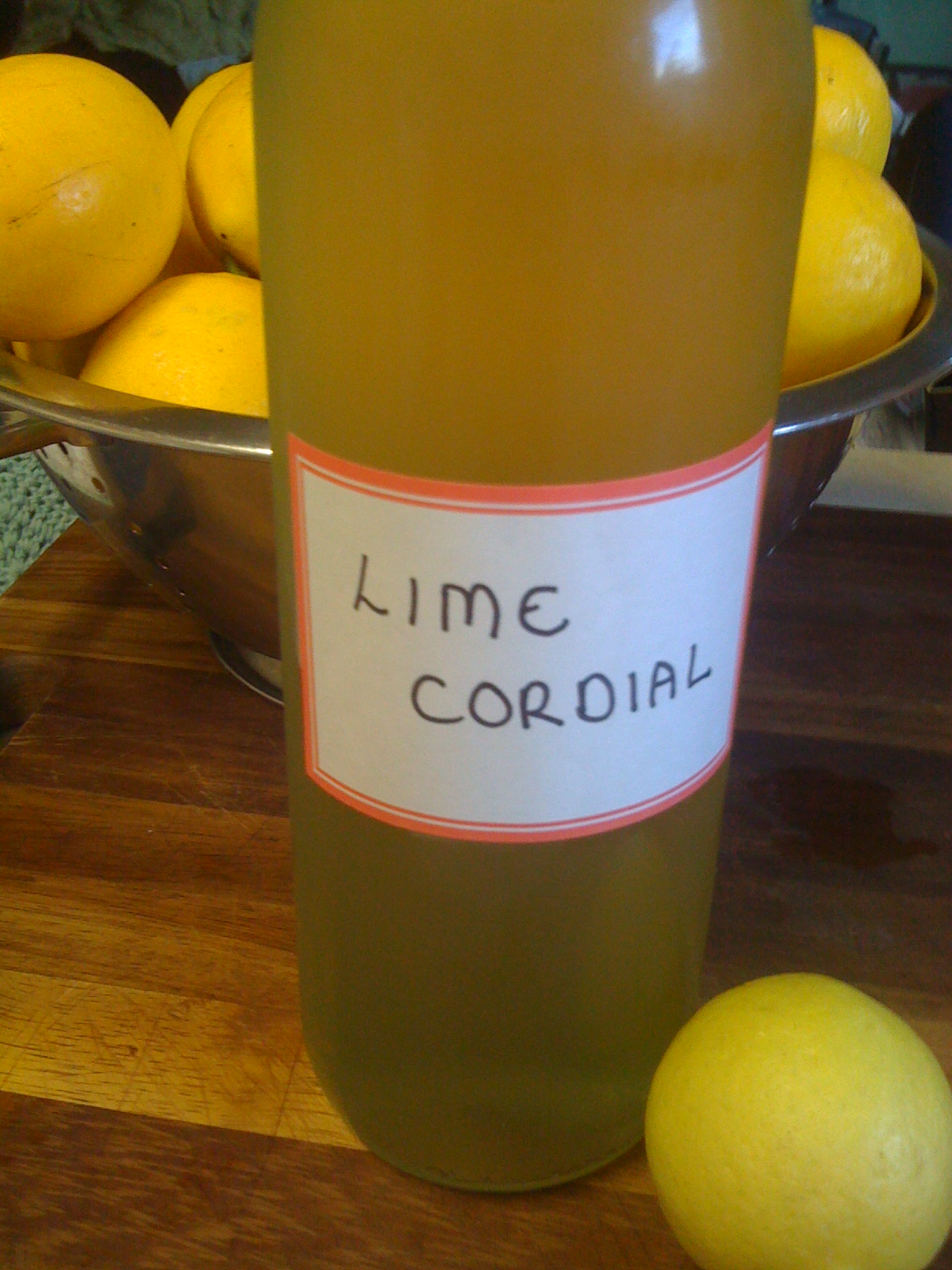 my garden feast Lime Cordial