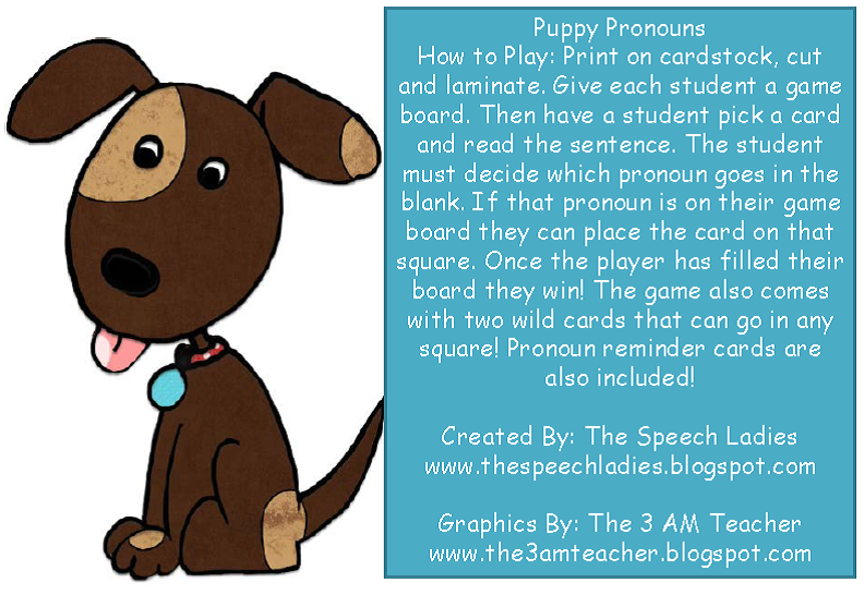 The Speech Ladies Puppy Pronouns