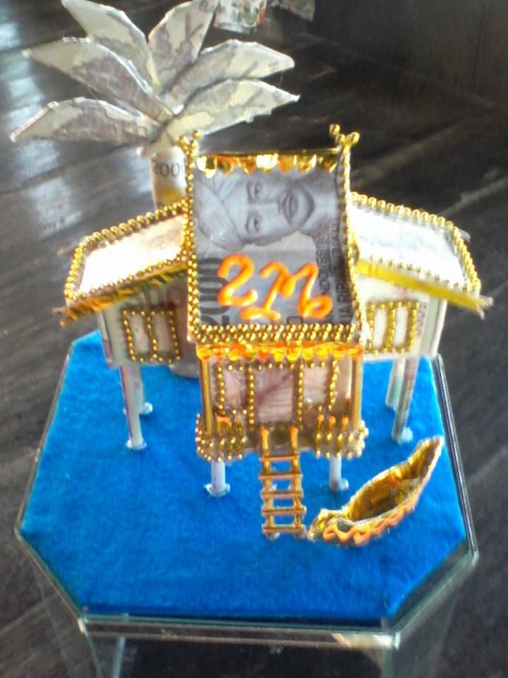 Kreasi Hantaran Mahar Dan Koleksi Flanel Mahar 3 D Rumah Adat Banjar Bubungan Tinggi