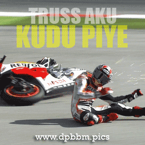 DP BBM Gambar Marquez Jatuh Lucu Bergerak