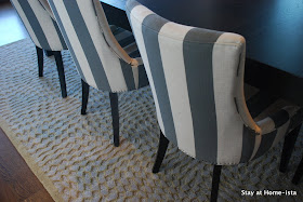 Overstock Becca grey stripe dining chair
