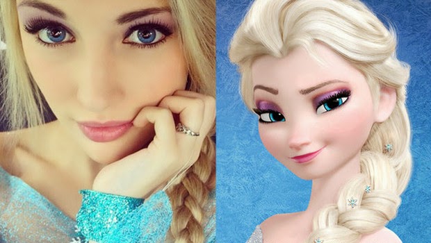 Wanita ini Benar-Bebar Mirip Elsa di Film Frozen