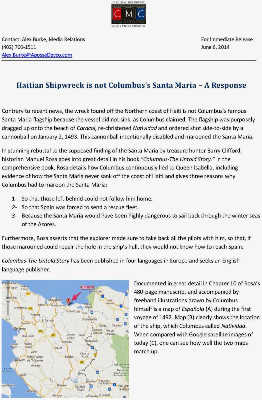Cristobal Colon Not Columbus Haitian Shipwreck Is Not