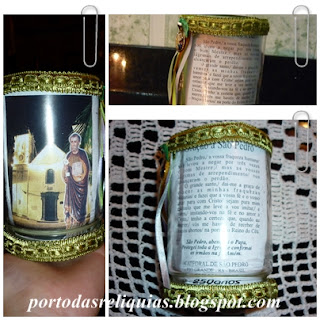 oratório-vidro-reciclado-santinho-sao pedro- oratório-vidro-reciclado-santinho-sao pedro-