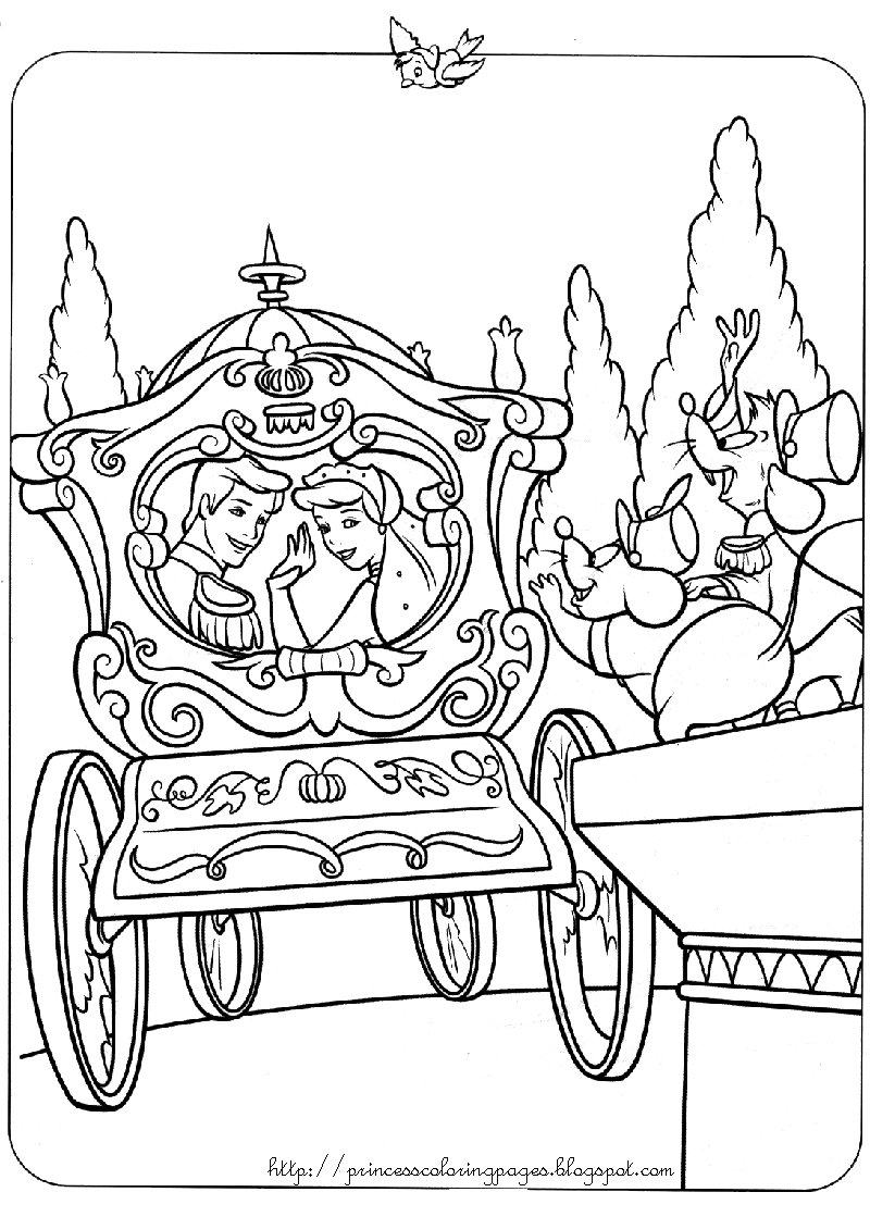 PRINCESS COLORING PAGES