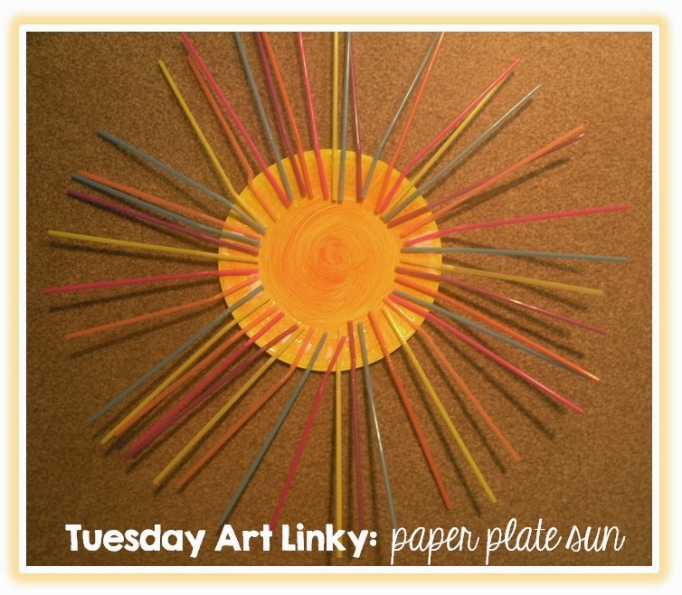 Paper Plate Sun: Tuesday Art Linky