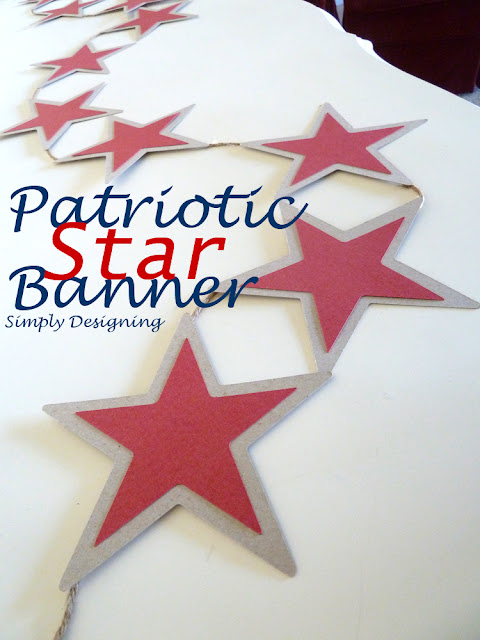 Star Garland @SimplyDesigning #patriotic #4thofJuly #MemorialDay #holiday #sillhouette #stars #star #banner #garland