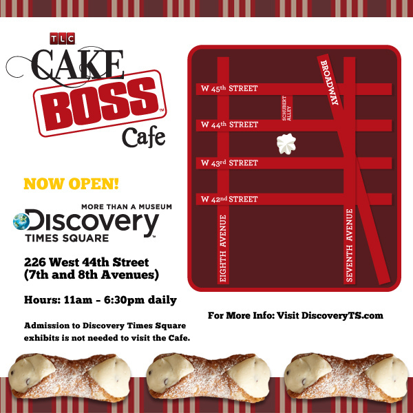 Cake Boss Cafe at the Discovery Times Square NYC, Style & a little Cannoli