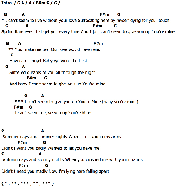 คอร์ด เนื้อเพลง You're Mine (Eternal) MARIAH CAREY Chordza | คอร์ดเพลง