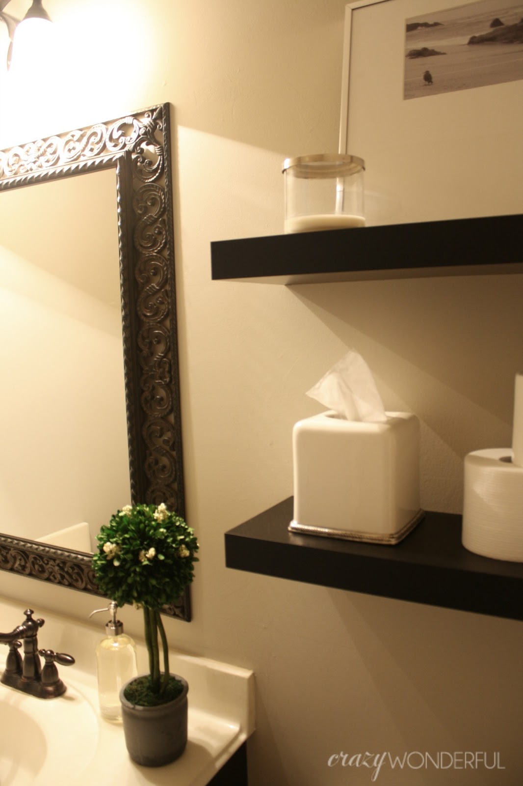 Quick Powder Room Makeover Crazy Wonderful