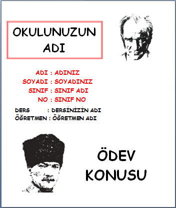 sevimli matematik performans proje odev kapaklari