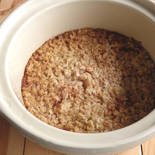 Food Pusher Crock Pot Apple Cinnamon Oatmeal