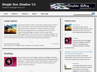 Simple Box Shadow V2 Blogger templates