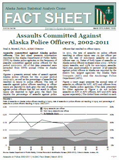 police alaska justice statistical analysis center recent assaults against fact sheet shooting issue committed officers 2002 cited adn series most