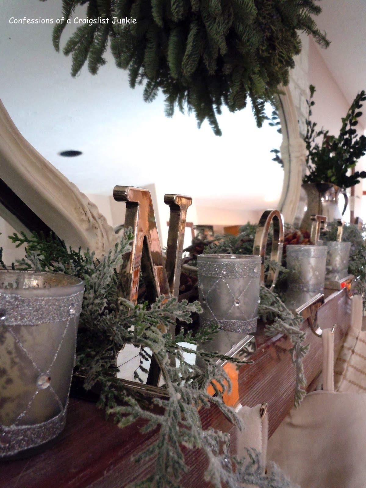 confessions of a craigslist junkie Christmas Mantel