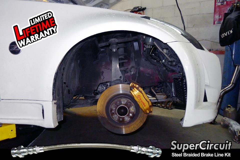 SUPERCIRCUIT Steel Braided Brake Lines Nissan Fairlady 350Z Steel