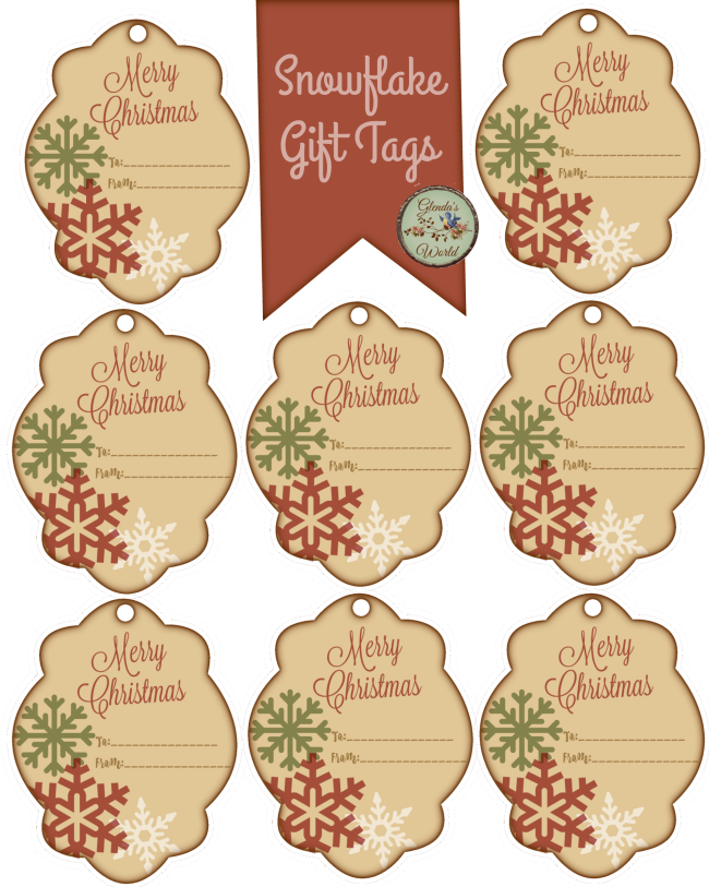 Christmas with Glenda Snowflake Gift Tags