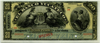 Mexican money 20 Pesos bill