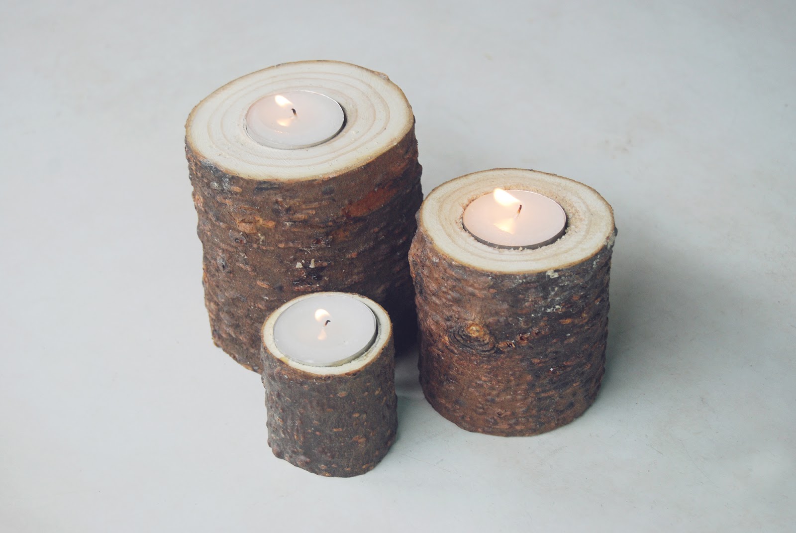 The Pink Doormat Upcycled Pine Tree Branch Candle Holder