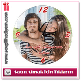 Sevgiliye hediye erkek için Mesaj Baskılı Duvar Saat