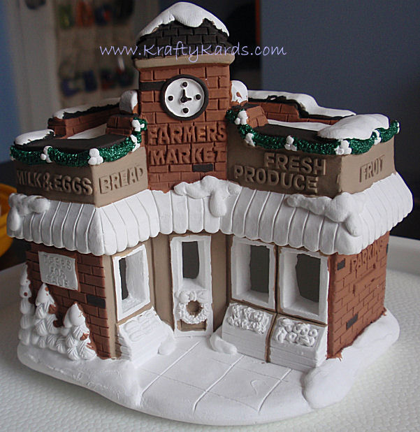 Krafty Kards' Kreation The Birth of a Plaster Christmas Village Home
