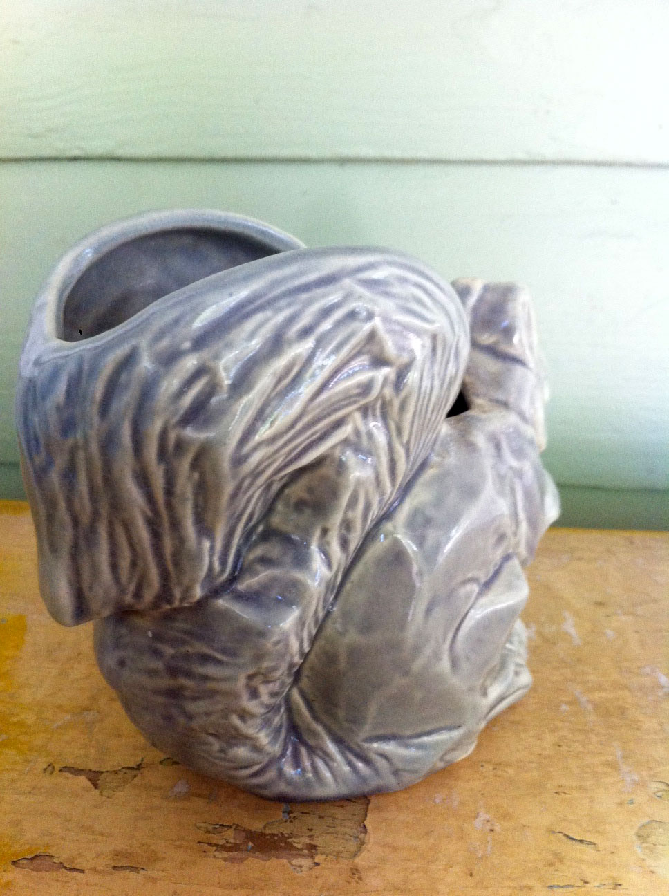 junk2funk Vintage Mccoy Gray Squirrel Planter