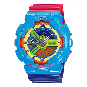 multi coloured g shock watch