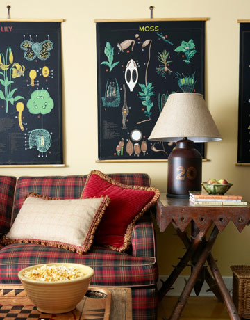 Red Plaid Sofa