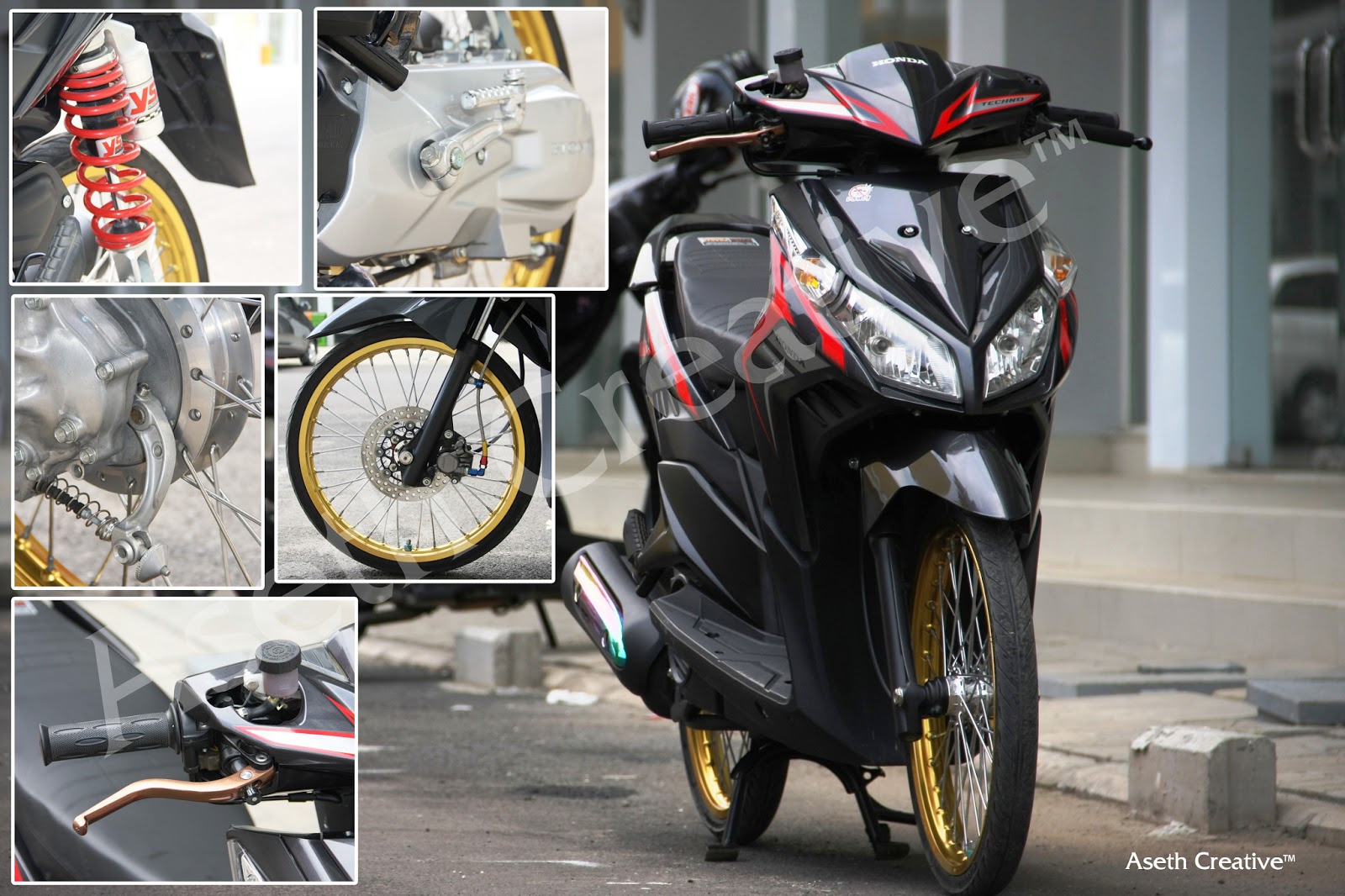 Oto Bike Modifikasi Honda Vario Techno 110 Yamaha Mio