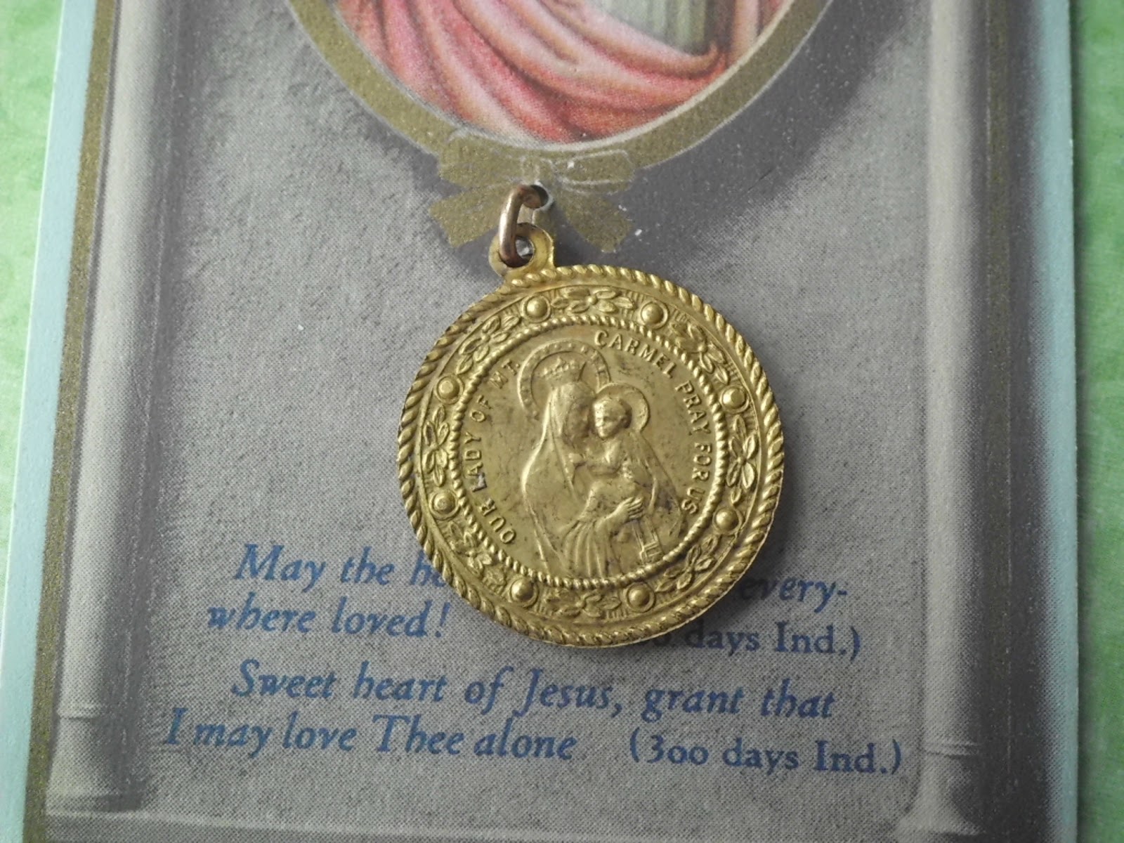 Vintage Religious Medals Vintage Sacred Heart Charm Religious Medal