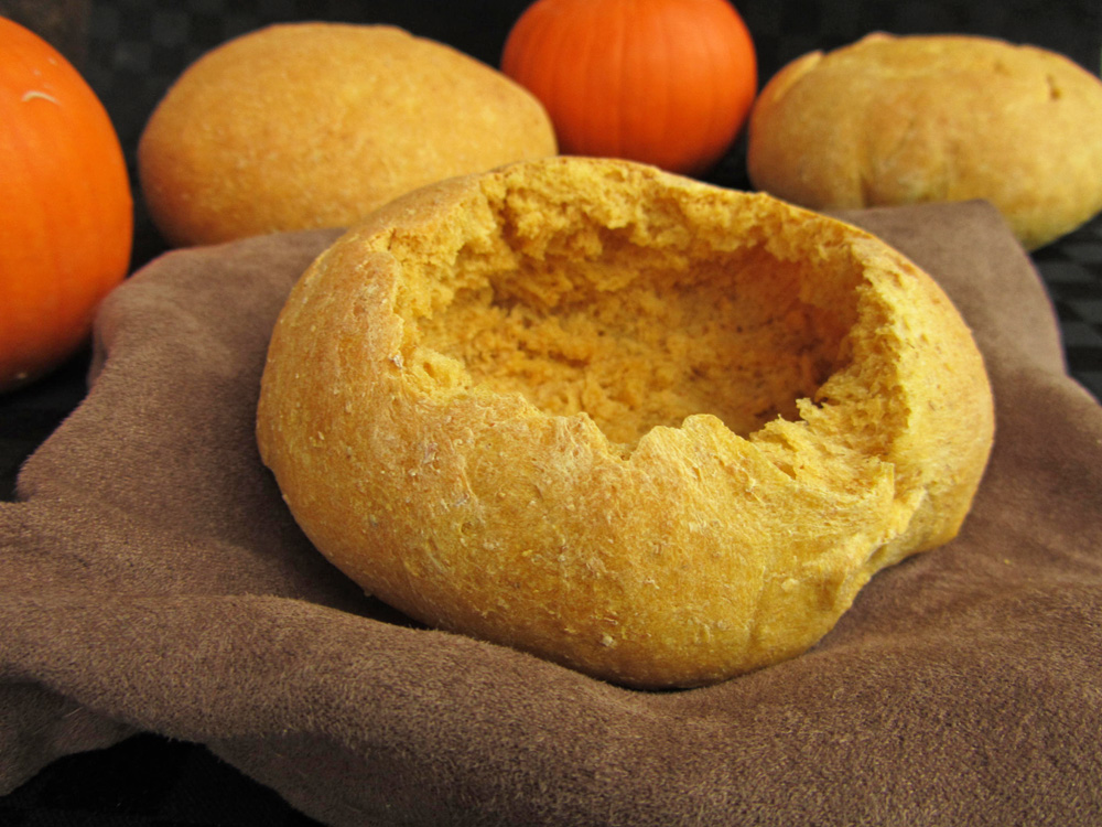 pumpkin bread bowl