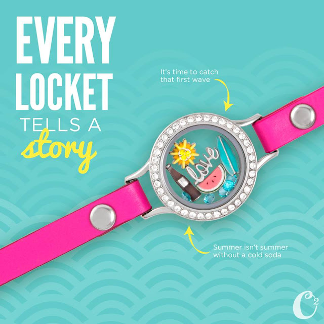 Loving Summer Origami Owl Living Locket Wrap Bracelet available at StoriedCharms.origamiowl.com