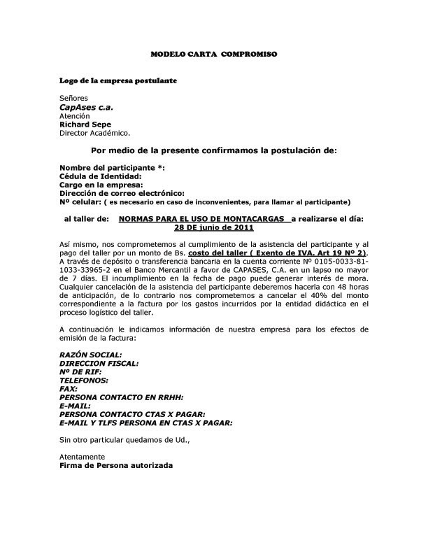 modelo de una carta