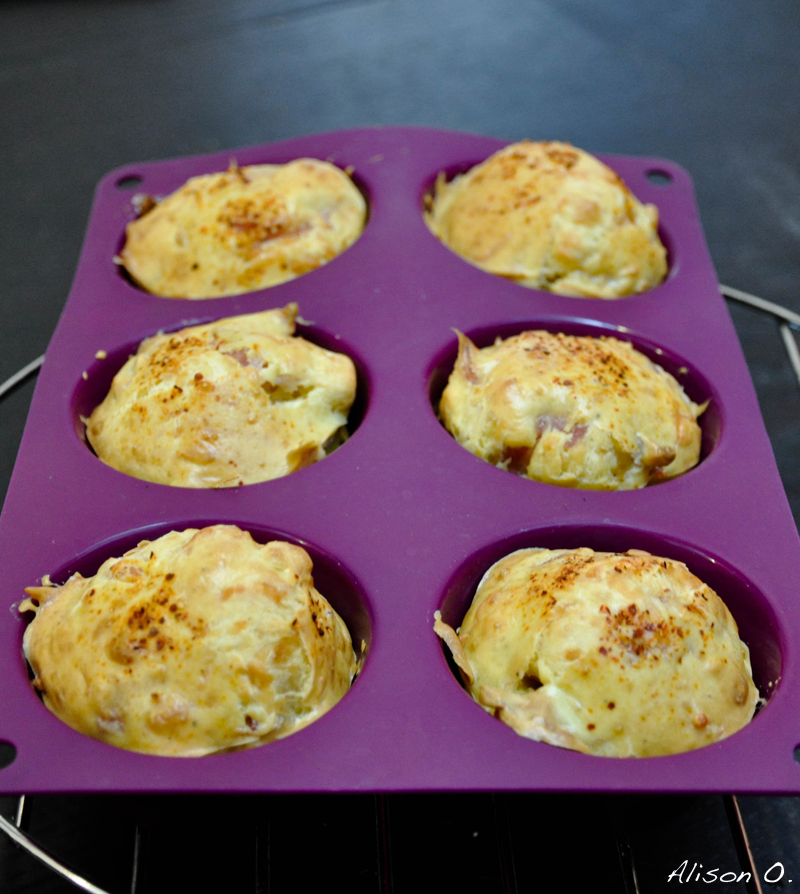 Muffin salé du moment 1 Jambon cru, chèvre et piment d'Espelette