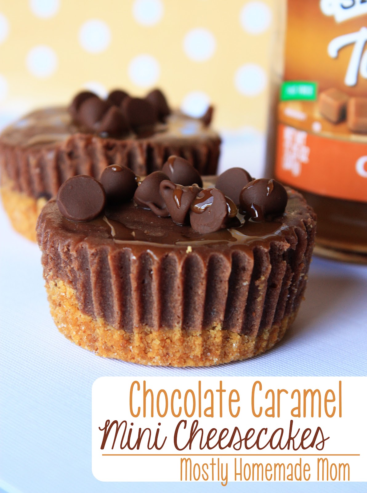Chocolate Caramel Mini Cheesecakes Mostly Homemade Mom