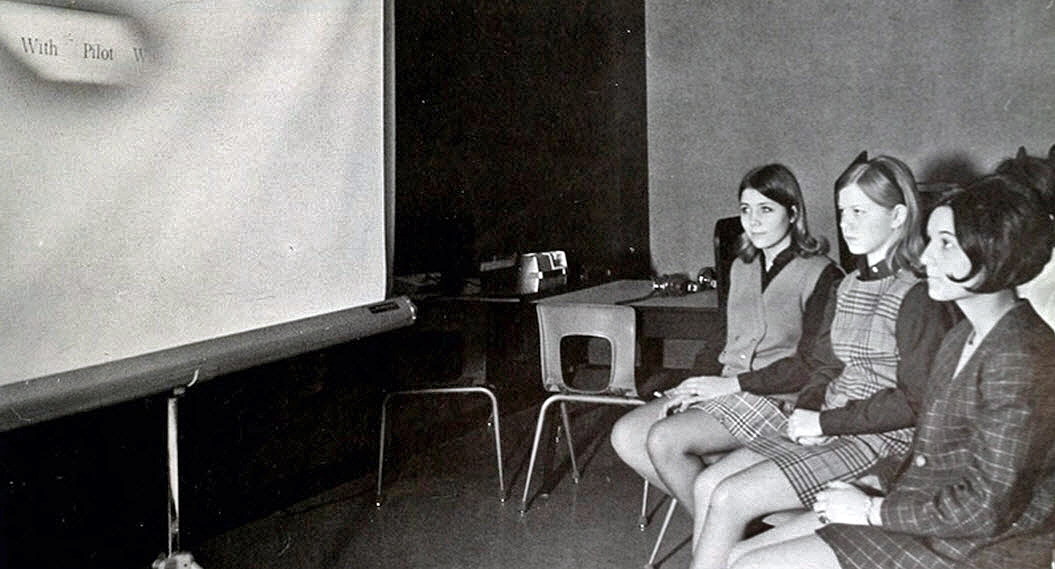 Mini Skirts in the Classroom in the Past ~ vintage everyday