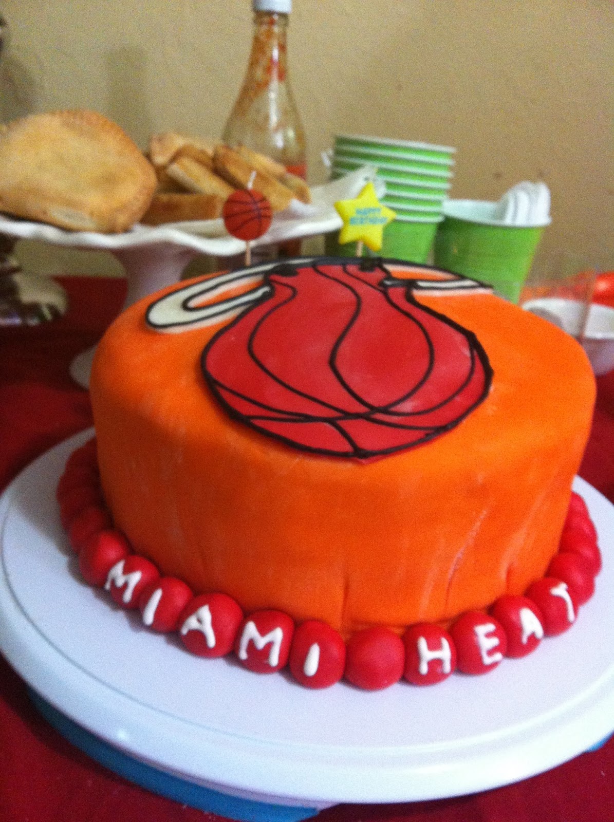 Kristianne's Crafty Adventures Miami Heat Cake and cookies